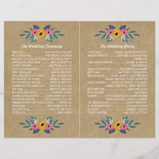 Het Collectie van de Rustic Kraft Floral Wreath We (Achterkant)