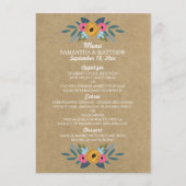 Het Collectie van de Rustic Kraft Floral Wreath We Menu (Voorkant)