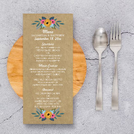 Het Collectie van de Rustic Kraft Floral Wreath We Menu