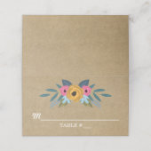 Het Collectie van de Rustic Kraft Floral Wreath We Plaatskaartje (Buitenkant ongevouwen)