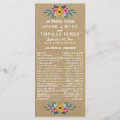 Het Collectie van de Rustic Kraft Floral Wreath We Programmakaart (Voorkant)