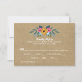 Het Collectie van de Rustic Kraft Floral Wreath We RSVP Kaartje (Voorkant)