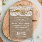 Het Collectie van de Rustic Sand Dollar Beach Wedd Kaart