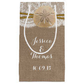 Het Collectie van de Rustic Sand Dollar Beach Wedd Klein Cadeauzakje (Voorkant)
