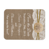 Het Collectie van de Rustic Sand Dollar Beach Wedd Magneet (Horizontaal)