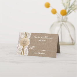 Het Collectie van de Rustic Sand Dollar Beach Wedd Plaatskaartje