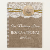 Het Collectie van de Rustic Sand Dollar Beach Wedd Planner (Voorkant)