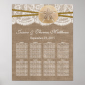 Het Collectie van de Rustic Sand Dollar Beach Wedd Poster (Voorkant)