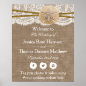 Het Collectie van de Rustic Sand Dollar Beach Wedd Poster (Voorkant)