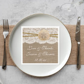 Het Collectie van de Rustic Sand Dollar Beach Wedd Servetten