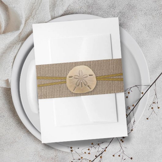 Het Collectie van de Rustic Sand Dollar Beach Wedd Uitnodigingen Wikkel