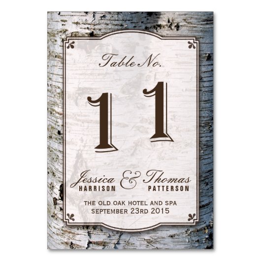 Het Collectie van de Rustic Silver Beichbomen 11 Kaart (Achterkant)