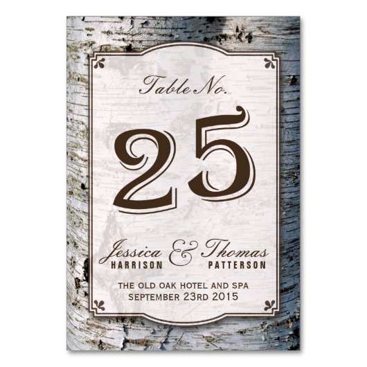 Het Collectie van de Rustic Silver Beichbomen 25 Kaart (Voorkant)