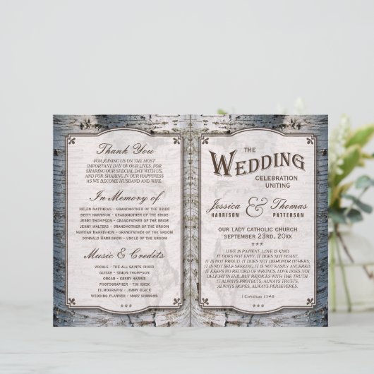 Het Collectie van de Rustic Silver Birch Tree Wedd (Staand voorkant)