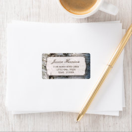 Het Collectie van de Rustic Silver Birch Tree Wedd Etiket