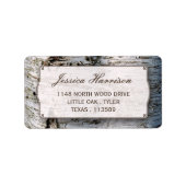 Het Collectie van de Rustic Silver Birch Tree Wedd Etiket (Voorkant)