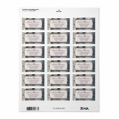 Het Collectie van de Rustic Silver Birch Tree Wedd Etiket (Full Sheet)