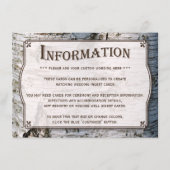 Het Collectie van de Rustic Silver Birch Tree Wedd Informatiekaartje (Voorkant)