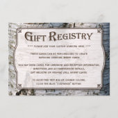 Het Collectie van de Rustic Silver Birch Tree Wedd Informatiekaartje (Voorkant)