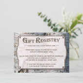 Het Collectie van de Rustic Silver Birch Tree Wedd Informatiekaartje (Staand voorkant)