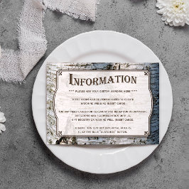 Het Collectie van de Rustic Silver Birch Tree Wedd Informatiekaartje