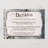 Het Collectie van de Rustic Silver Birch Tree Wedd Informatiekaartje (Voorkant)