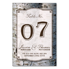 Het Collectie van de Rustic Silver Birch Tree Wedd Kaart