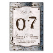Het Collectie van de Rustic Silver Birch Tree Wedd Kaart (Achterkant)