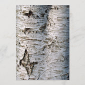Het Collectie van de Rustic Silver Birch Tree Wedd Menu (Achterkant)
