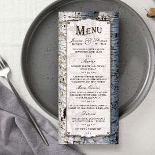 Het Collectie van de Rustic Silver Birch Tree Wedd Menu
