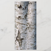 Het Collectie van de Rustic Silver Birch Tree Wedd Menu (Achterkant)