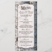 Het Collectie van de Rustic Silver Birch Tree Wedd Menu (Voorkant)