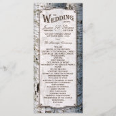 Het Collectie van de Rustic Silver Birch Tree Wedd Programmakaart (Voorkant)