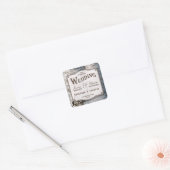 Het Collectie van de Rustic Silver Birch Tree Wedd Vierkante Sticker (Envelop)