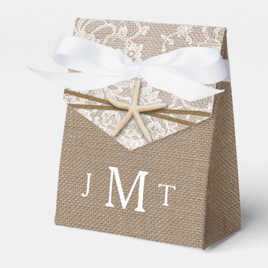 Het Collectie van de Rustic Starfish Beach Wedding Bedankdoosjes (Voorkant Zijde)