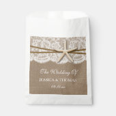 Het Collectie van de Rustic Starfish Beach Wedding Bedankzakje (Voorkant)