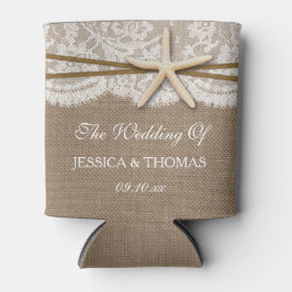 Het Collectie van de Rustic Starfish Beach Wedding Blikjeskoeler