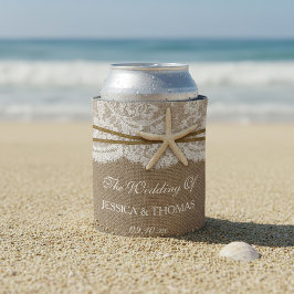 Het Collectie van de Rustic Starfish Beach Wedding Blikjeskoeler