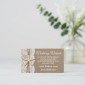 Het Collectie van de Rustic Starfish Beach Wedding Informatiekaartje (Staand voorkant)