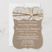Het Collectie van de Rustic Starfish Beach Wedding Kaart (Voorkant)