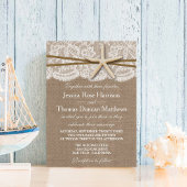 Het Collectie van de Rustic Starfish Beach Wedding Kaart
