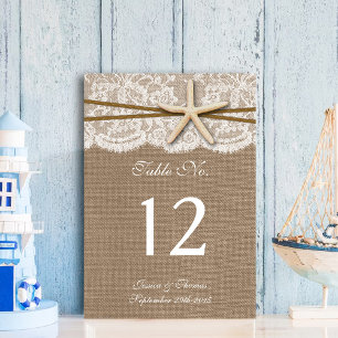 Het Collectie van de Rustic Starfish Beach Wedding Kaart