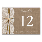 Het Collectie van de Rustic Starfish Beach Wedding Kaart (Achterkant)