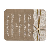 Het Collectie van de Rustic Starfish Beach Wedding Magneet (Horizontaal)