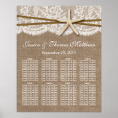 Het Collectie van de Rustic Starfish Beach Wedding Poster (Voorkant)