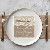 Het Collectie van de Rustic Starfish Beach Wedding Servet