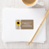 Het Collectie van de Rustic Sunflower Wedding Etiket (Insitu)