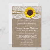 Het Collectie van de Rustic Sunflower Wedding Kaart (Voorkant)