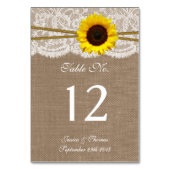 Het Collectie van de Rustic Sunflower Wedding Kaart (Achterkant)