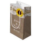 Het Collectie van de Rustic Sunflower Wedding Klein Cadeauzakje (Voorkant Gekanteld)